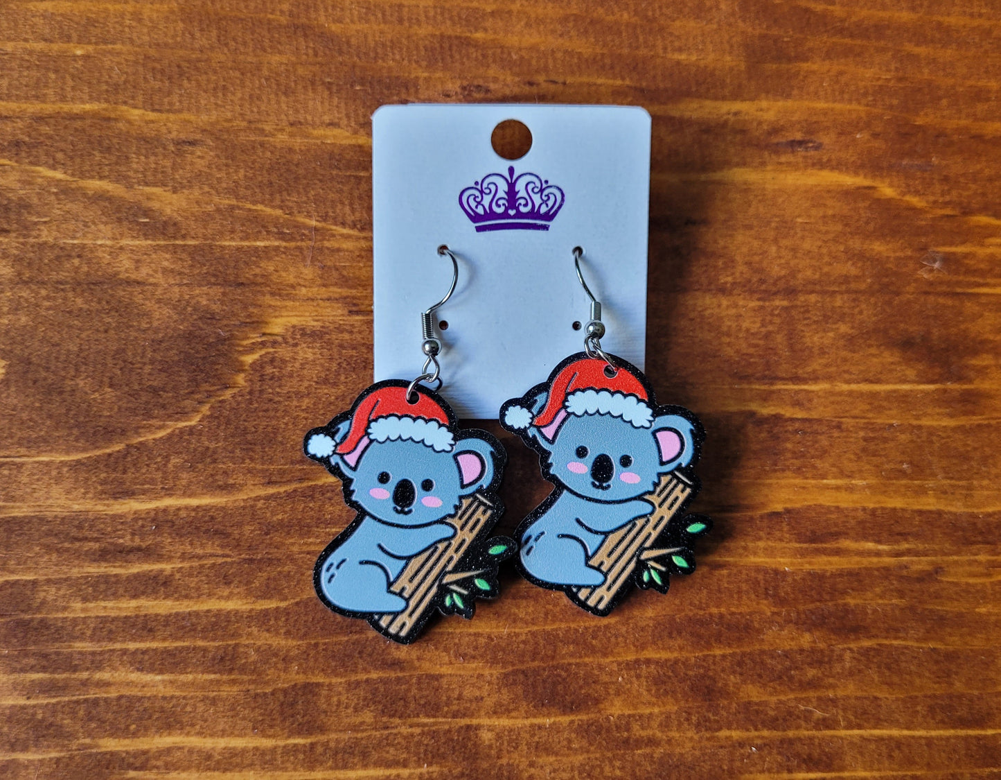 Koala Christmas Earrings