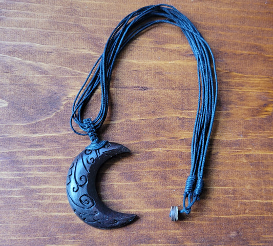 Necklace - Moon (Wood)