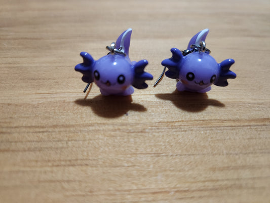 Axolotl earrings