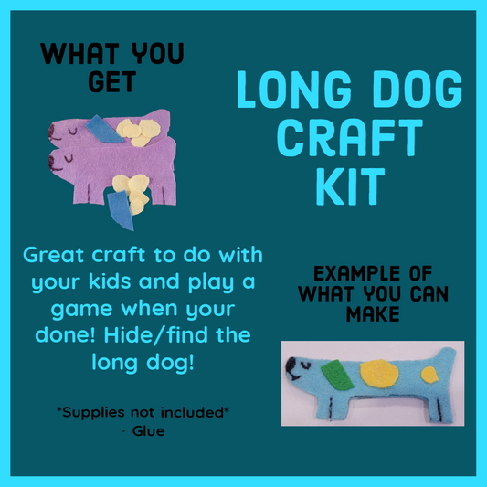 Bluey Inspired Long Dog felt craft