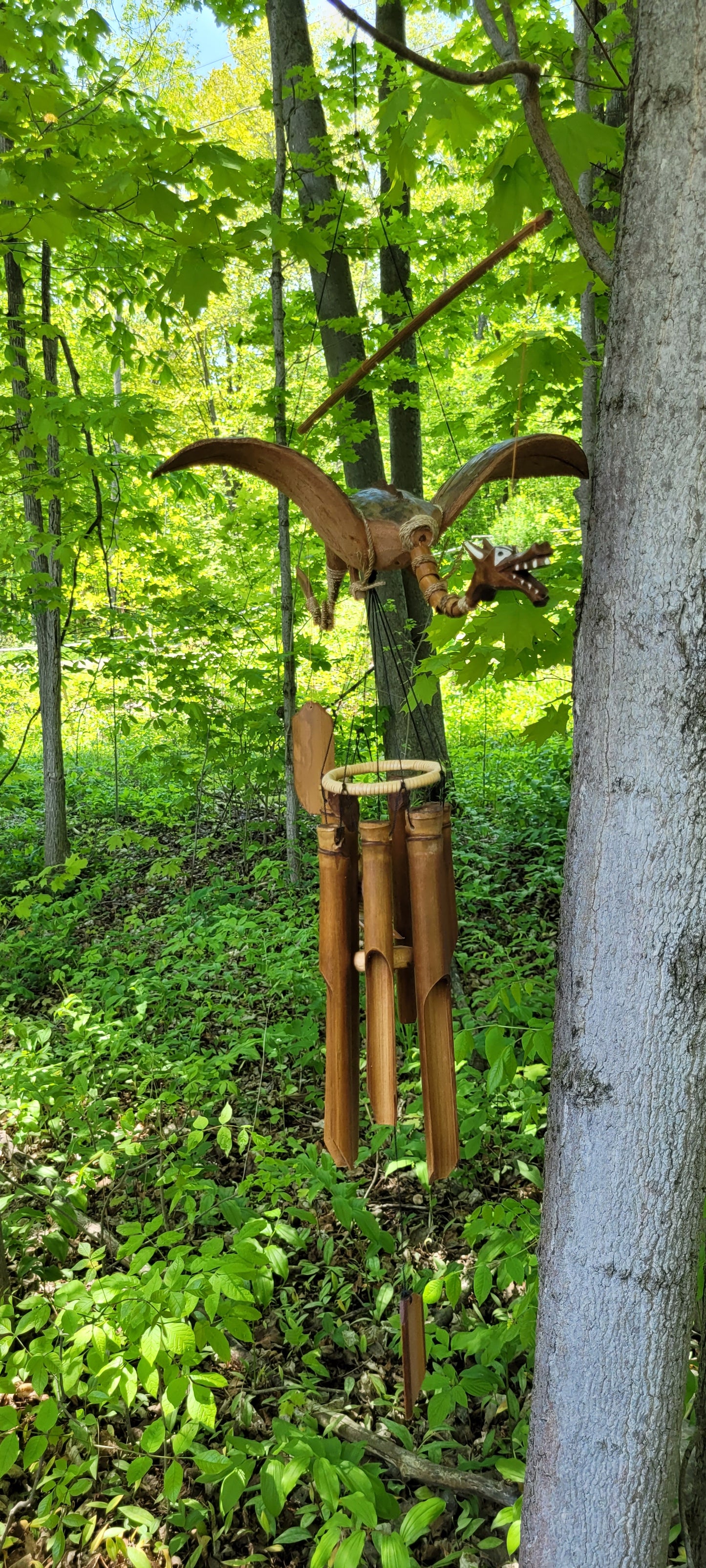 Bamboo Wind Chime - Dragon