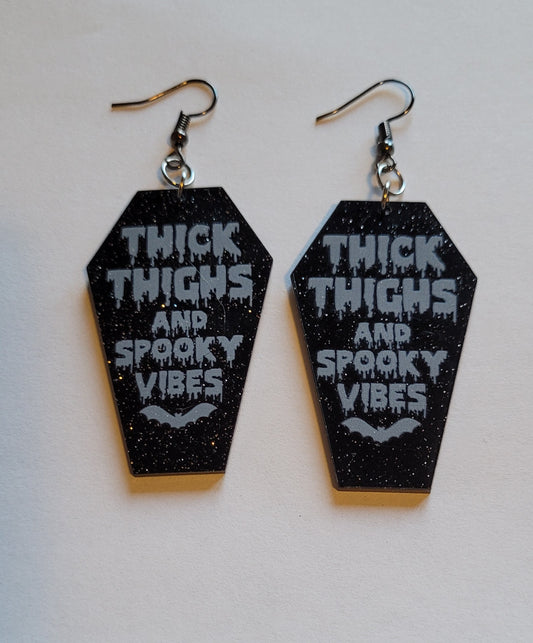 Thick Thighs and Spooky Vibes earrings