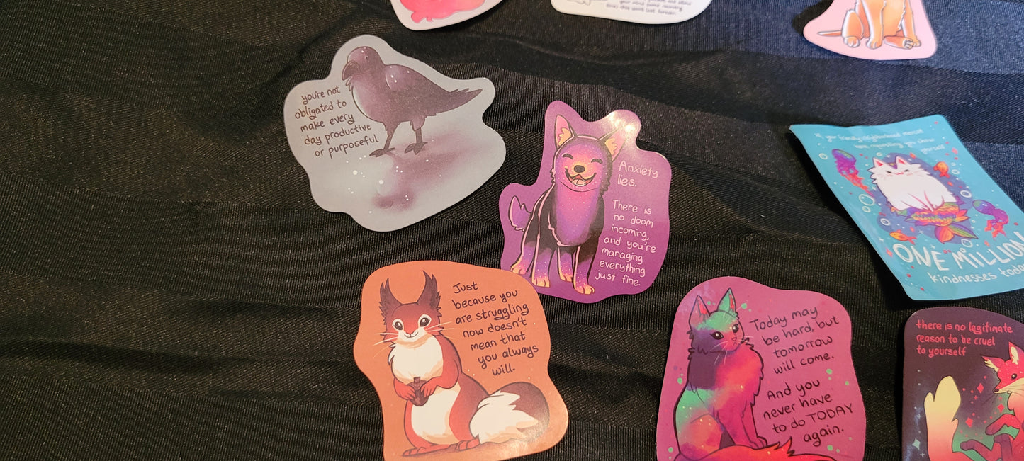 Inspirational Animal Stickers - Assorted