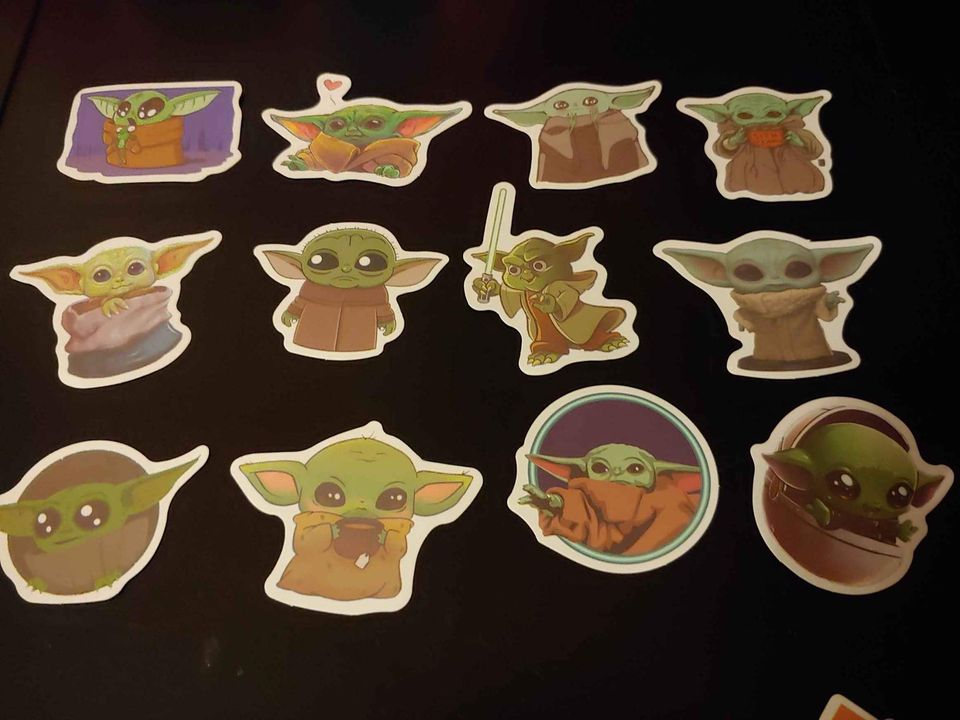 Baby Yoda (Grogu) Themed Stickers