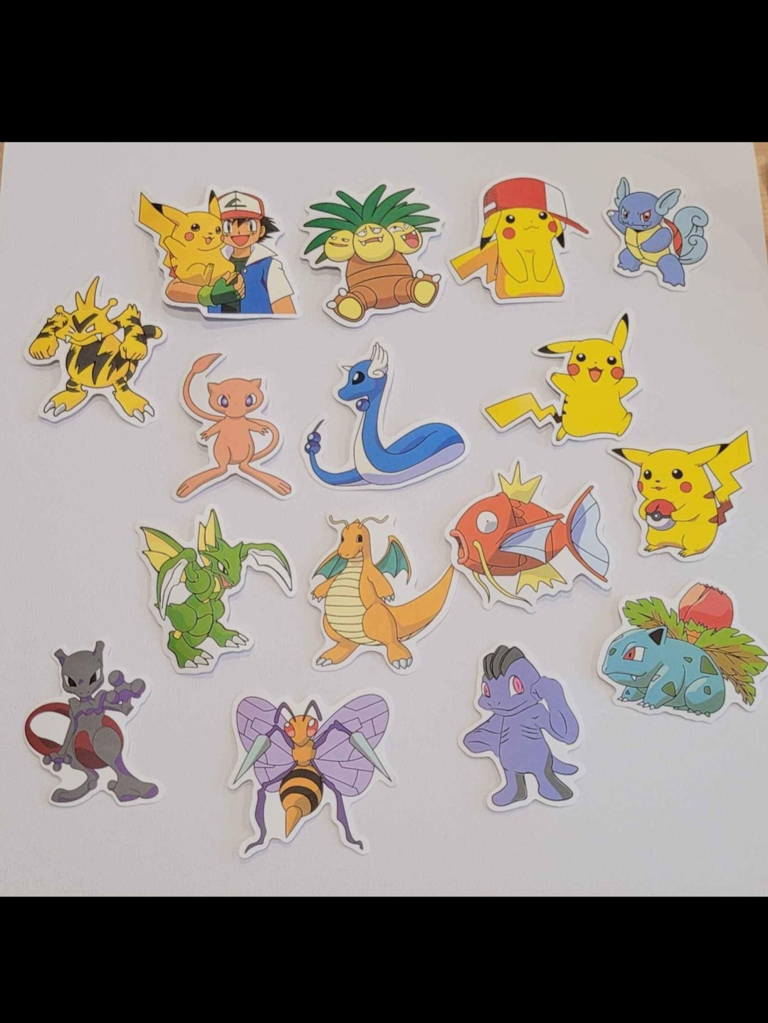 Pokemon themed stickers