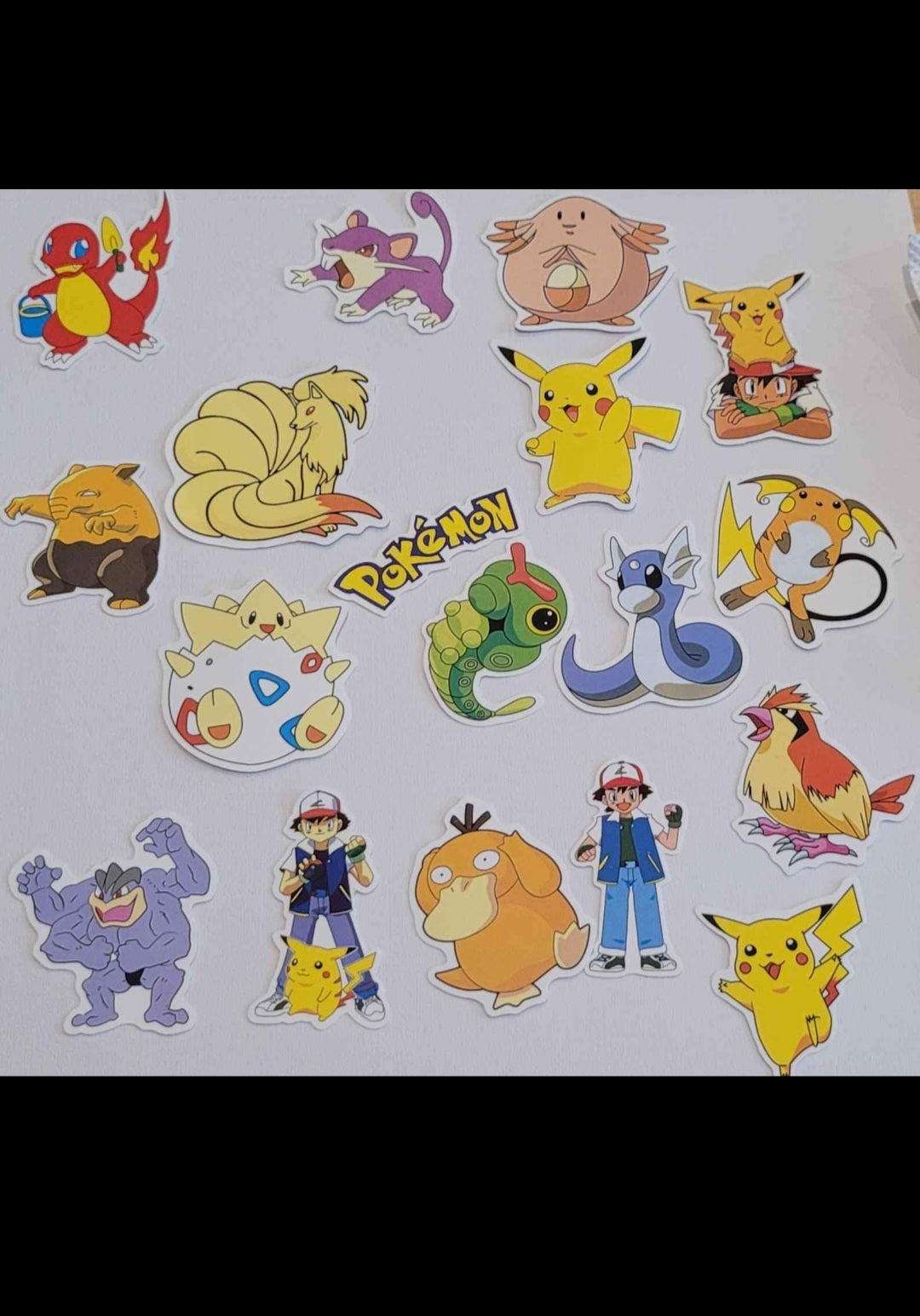 Pokemon themed stickers
