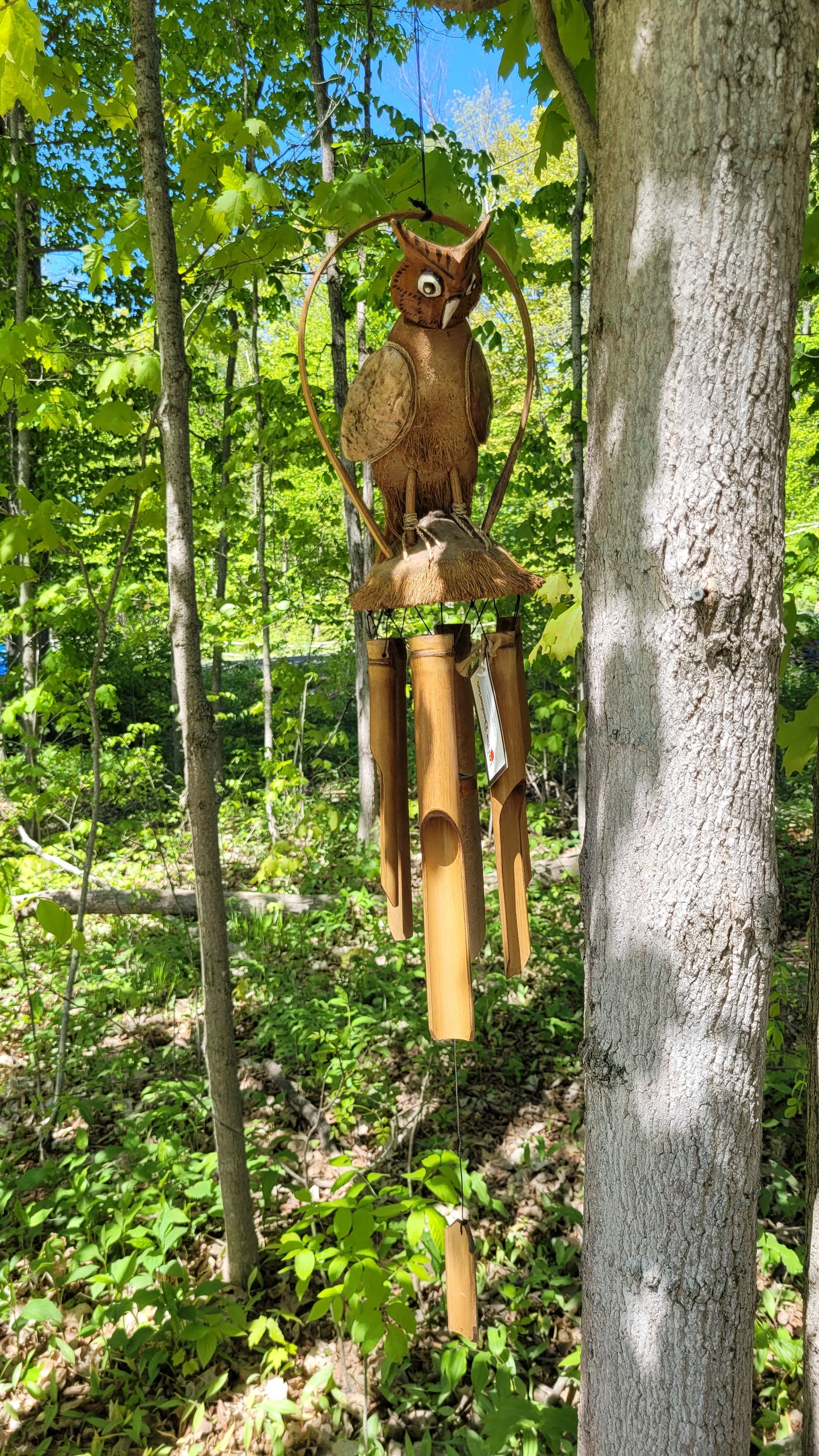 Bamboo Windchime - Owl