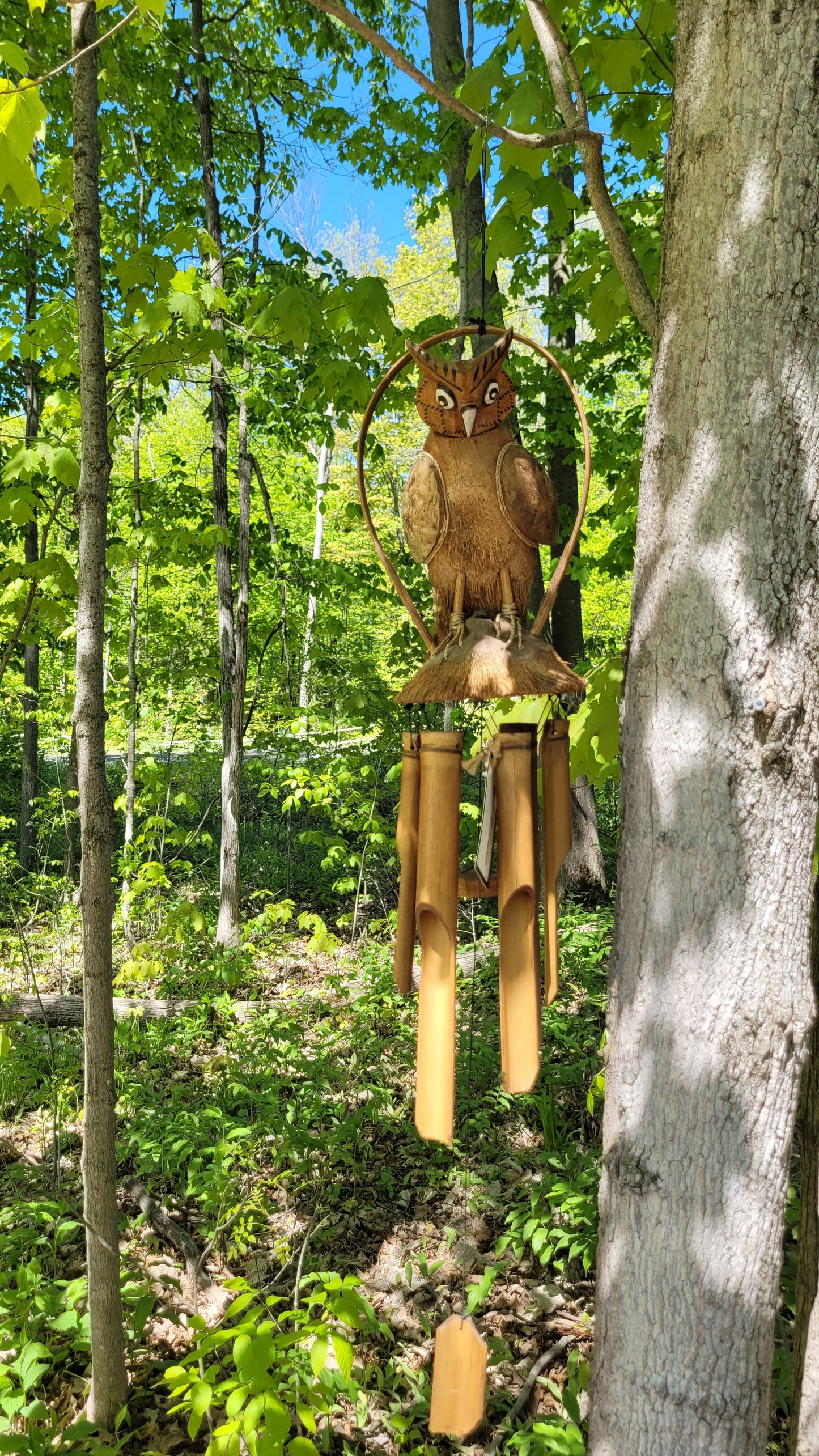 Bamboo Windchime - Owl