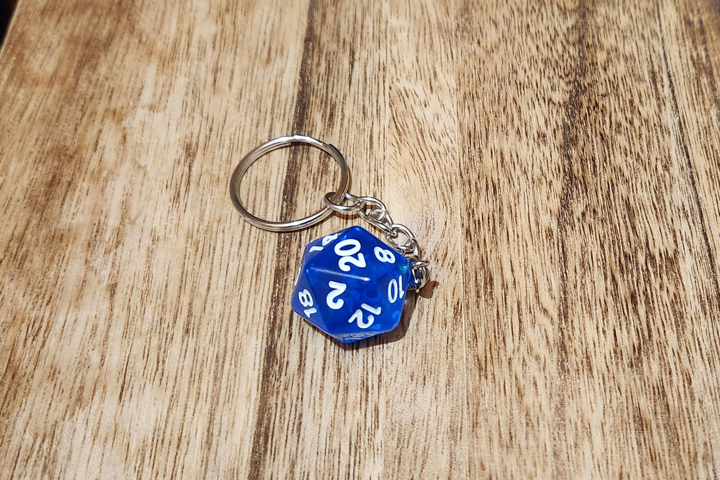 Blue Dice Keychain