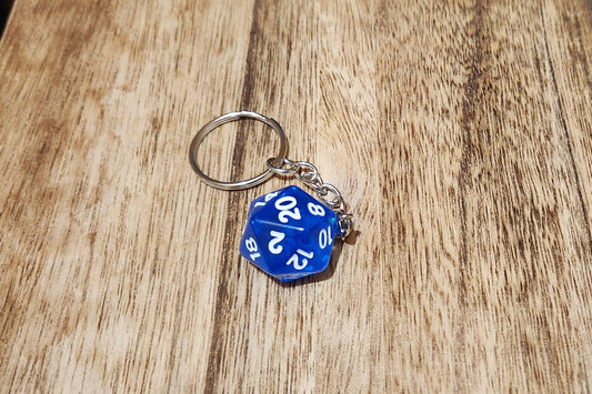 Blue Dice Keychain