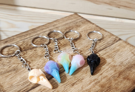 Raven Skull Keychains