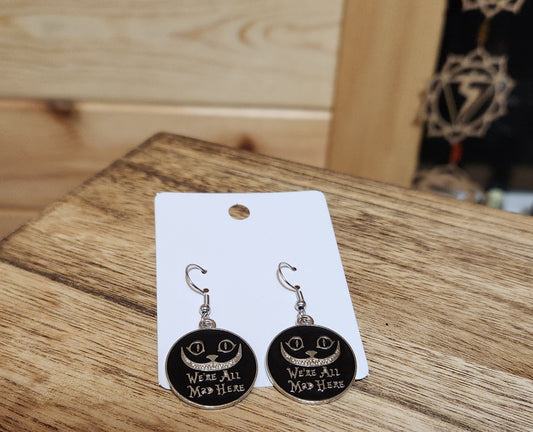 Cheshire Cat Themed Earrings