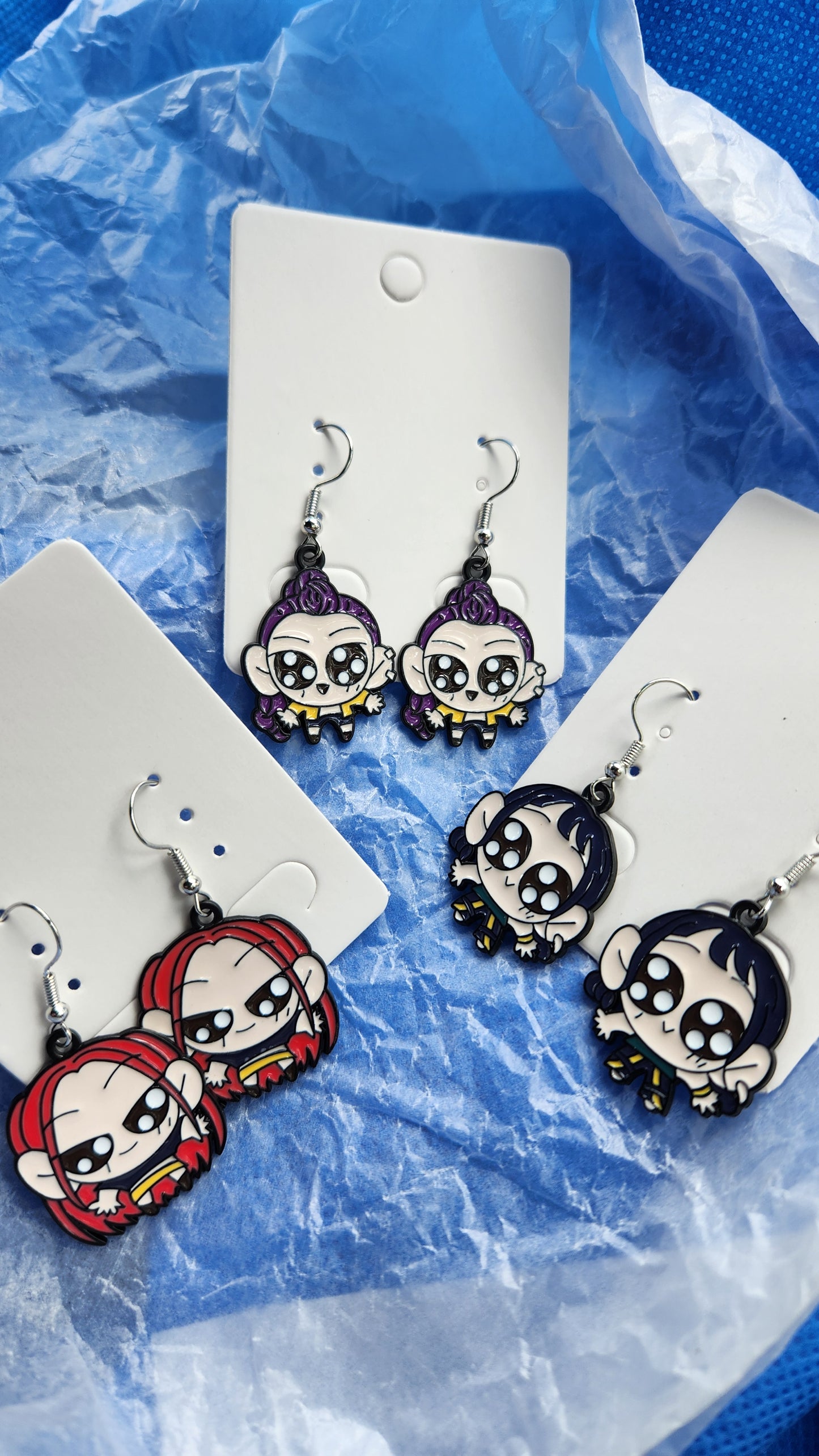 K Pop Demon Hunters Themed Earrings