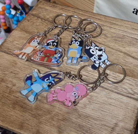 Random Bluey Themed Keychain