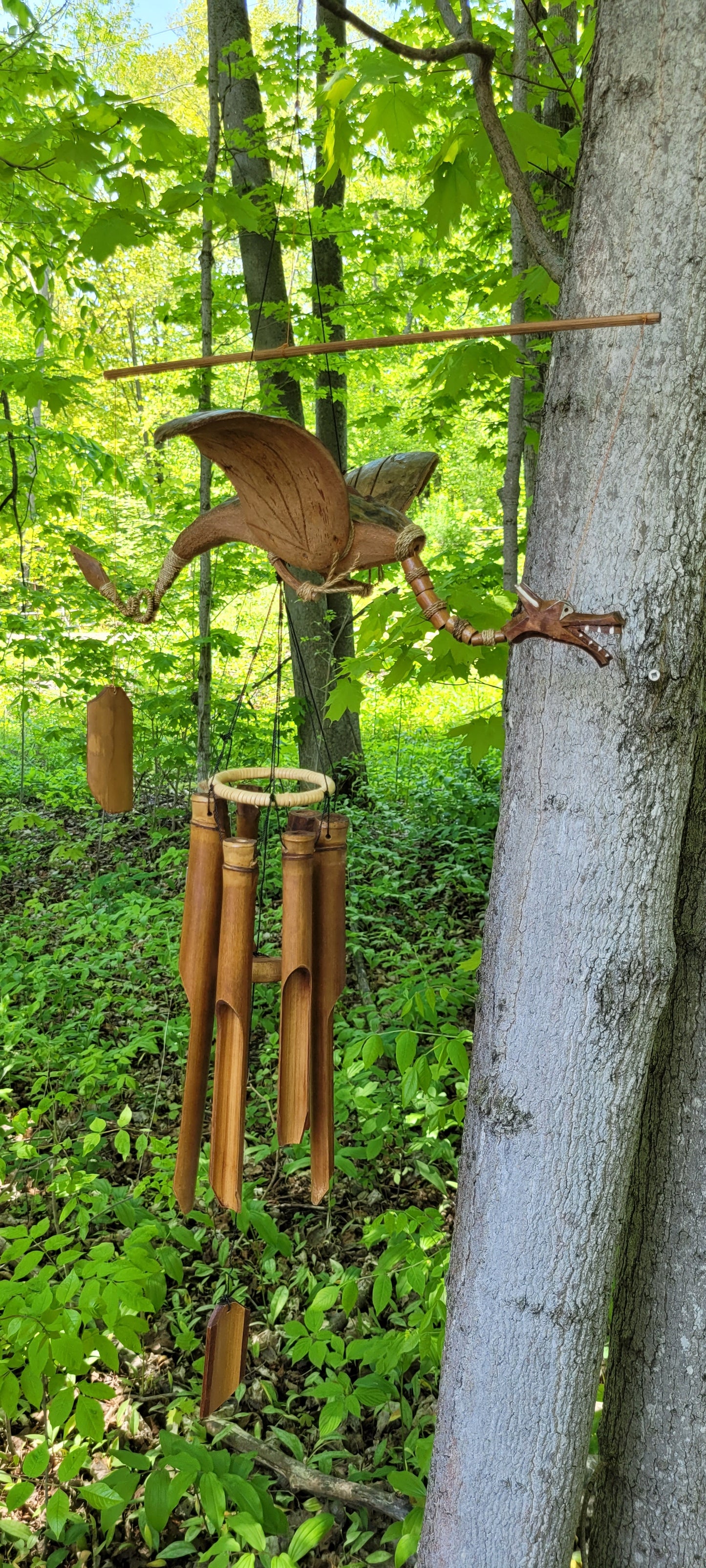 Bamboo Wind Chime - Dragon