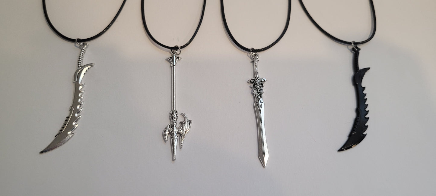 Sword, Ax and Key Necklaces